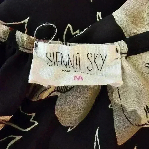 Sienna Sky Floral Tank With Tie Front In Medium - Picture 7 of 7